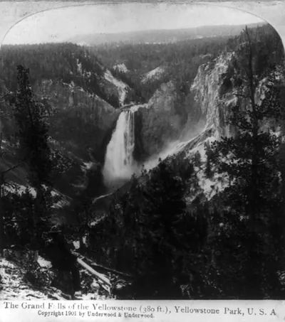 The Grand Falls of the Yellowstone (380 ft.), Yellowstone Park, U.S.A.
