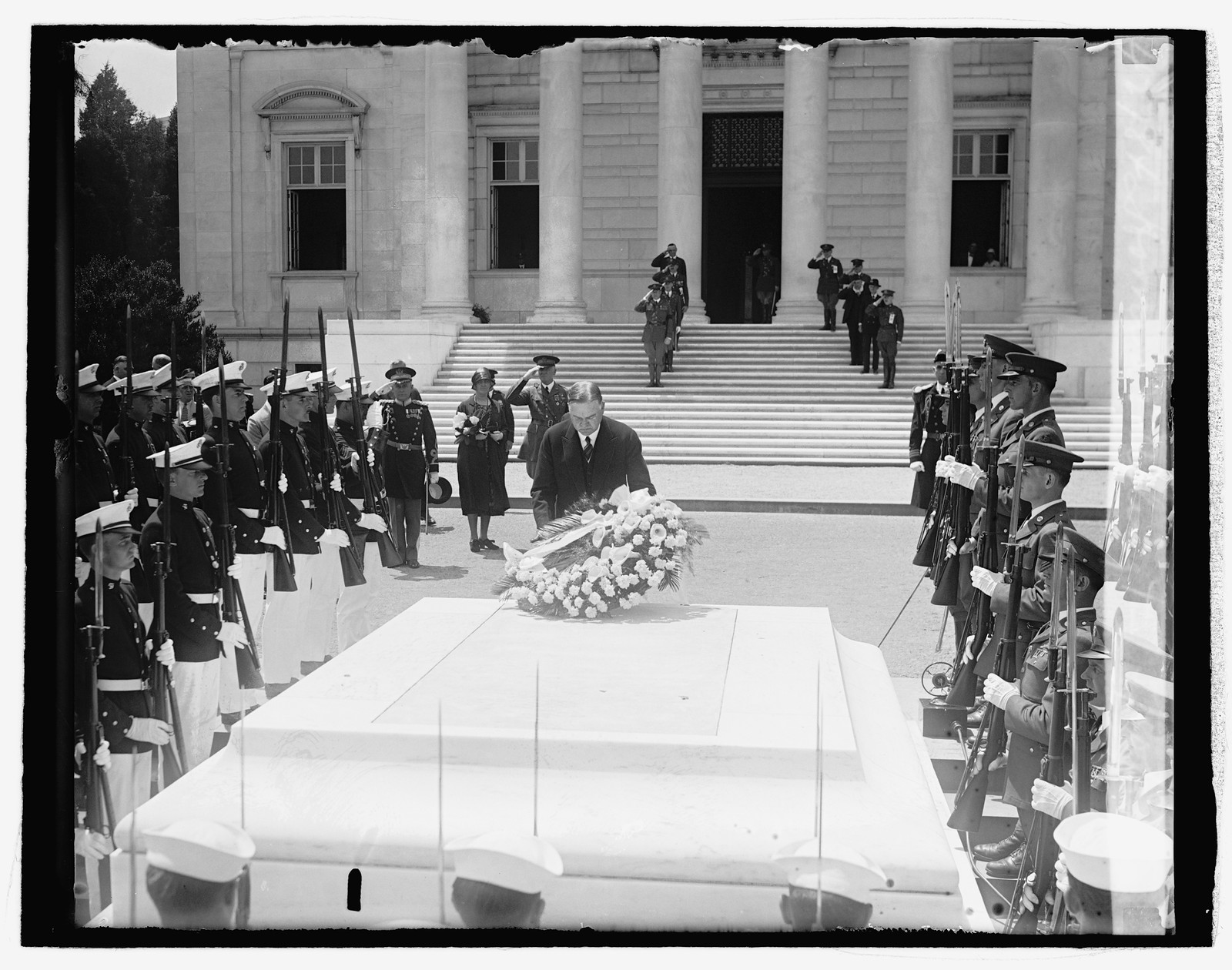 Hoover at Arlington, 5/30/29, [19]29 May 30. — historic photograph