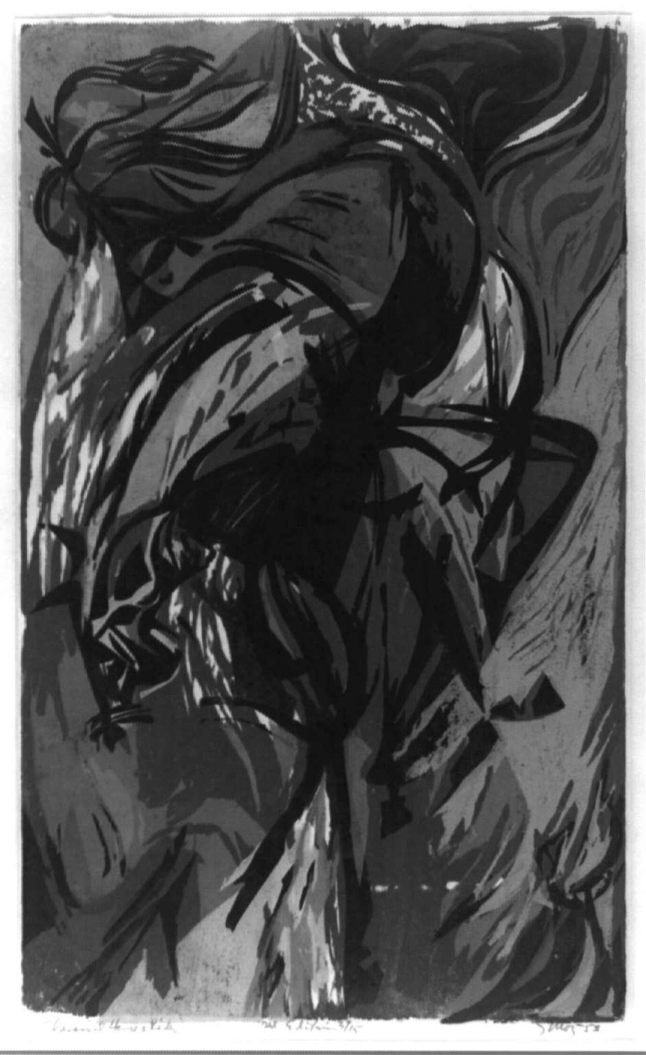 Classical horse and rider, [19]53. — historic print