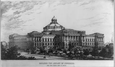 [Library of Congress, Washington, D.C. View from Senate wing of Capitol]
