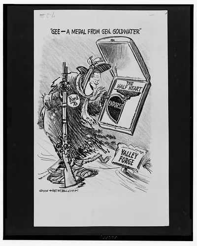 Gee - a medal from Gen. Goldwater" / Herblock."