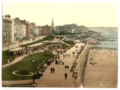 Bridlington the parade (i.e. promenade) Yorkshire England