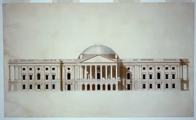 [U.S. Capitol, Washington, D.C. East elevation, low dome]