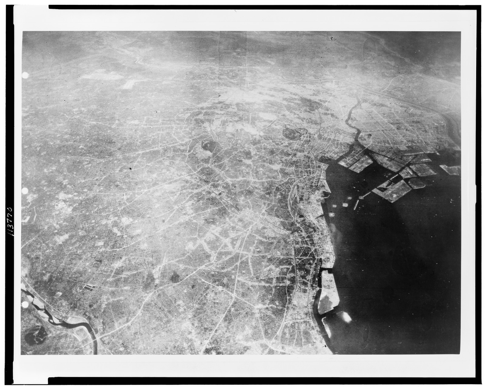 [Aerial view of Tokyo, after bombing (?) by U.S. 20th Air Force], [1945] — historic photograph
