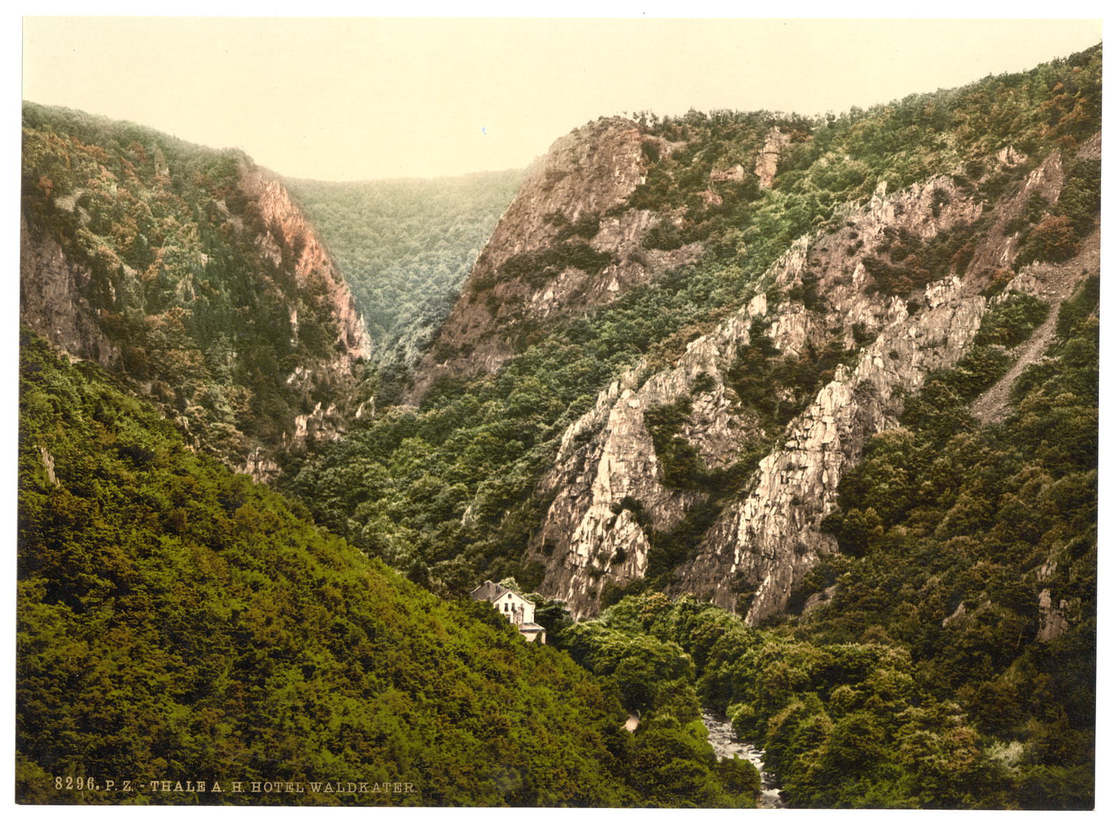 Waldkater Hotel Thale Bodethal Hartz Germany, [between ca. 1890 and ca. 1900]. — historic print