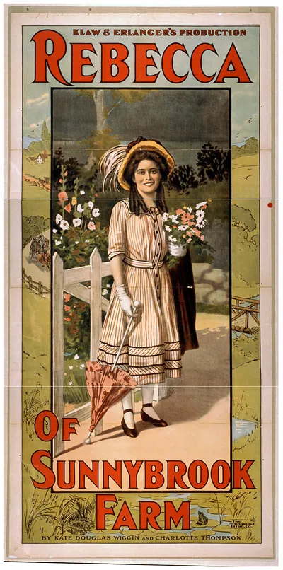 Rebecca of Sunnybrook Farm theatre poster with woman