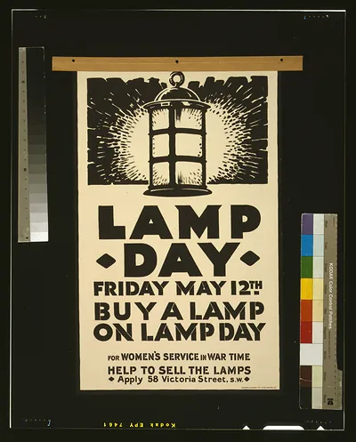 Lamp day, Friday, May 12th. Buy a lamp on lamp day for women's service in war time / Hudson & Kearns Ltd., Litho. London, S.E.