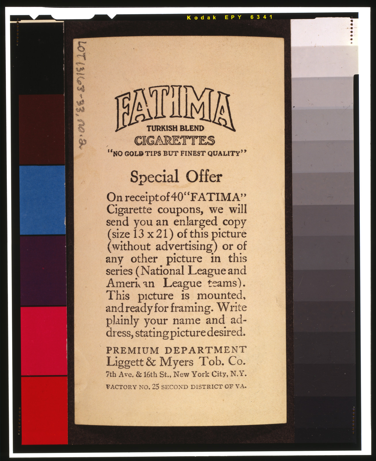 Fatima Team Cards (T200), 1913 — historic photograph