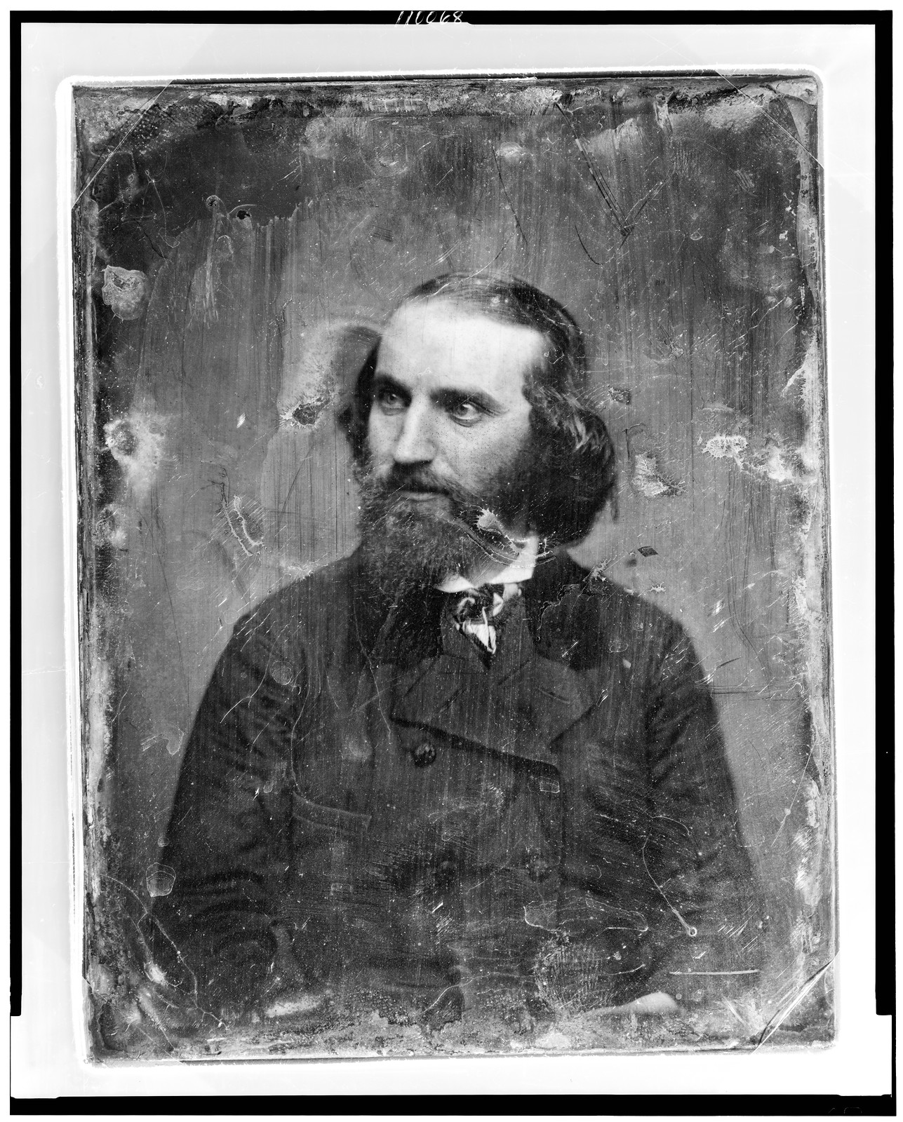 [Caleb Lyon, head-and shoulders portrait, three-quarters to the left, with beard], [between 1844 and 1860] — historic photograph