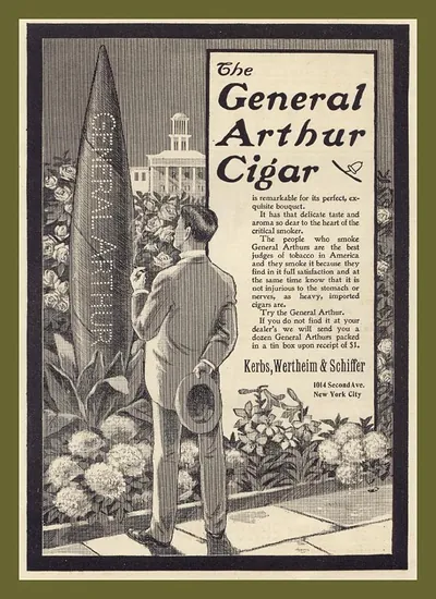 The General Arthur Cigar advertisement, Kerbs, Wertheim & Schiffer