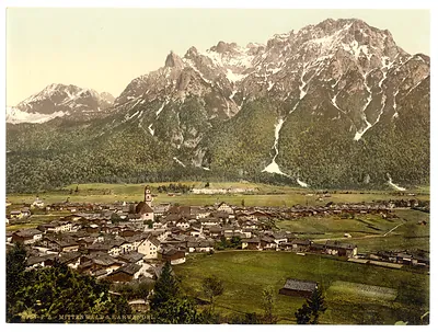 Mittenwald and Carwendel (i.e. Karwendel) Upper Bavaria Germany