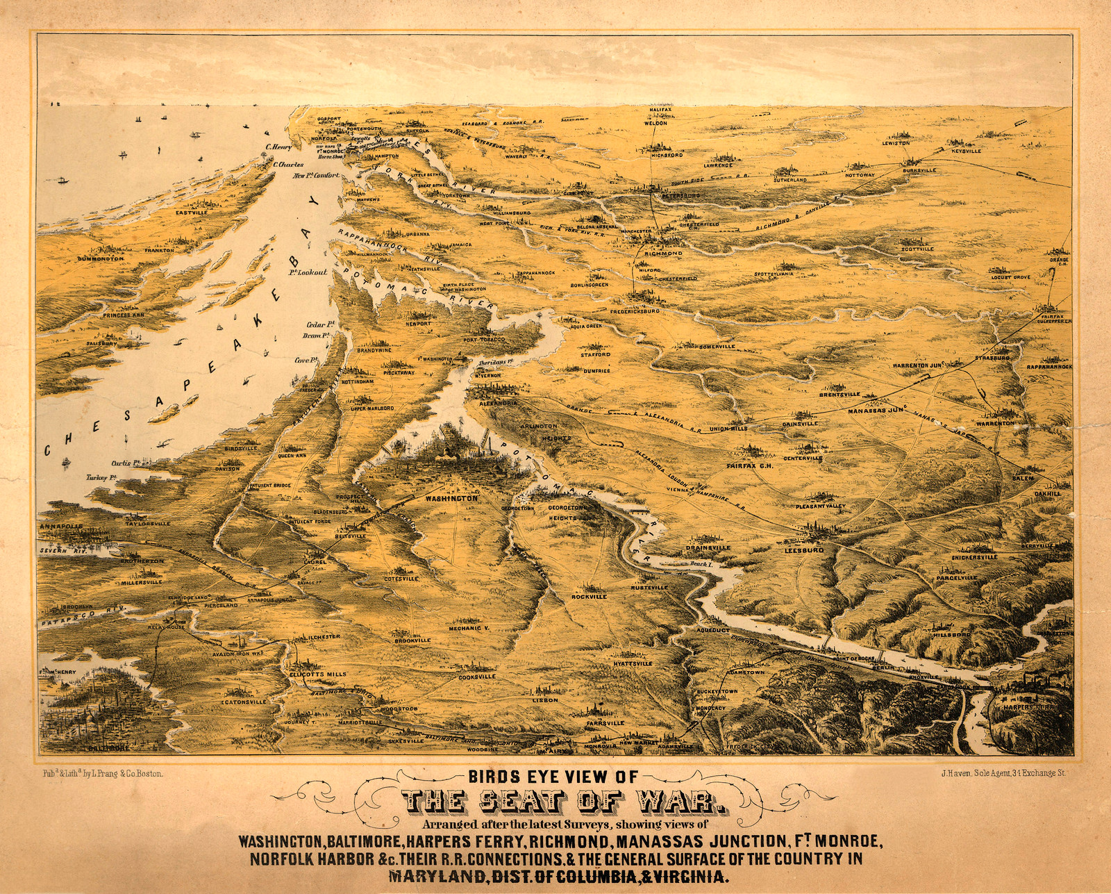 Birds Eye View of the Seat of War — historic image