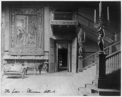 [Interior of John R. McLean House, 1500 I St., N.W., Washington, D.C. - staircase detail]