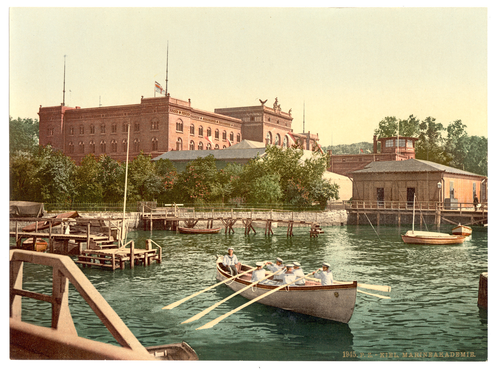 Marine Academy Kiel Schleswig-Holstein Germany, [between ca. 1890 and ca. 1900]. — historic print