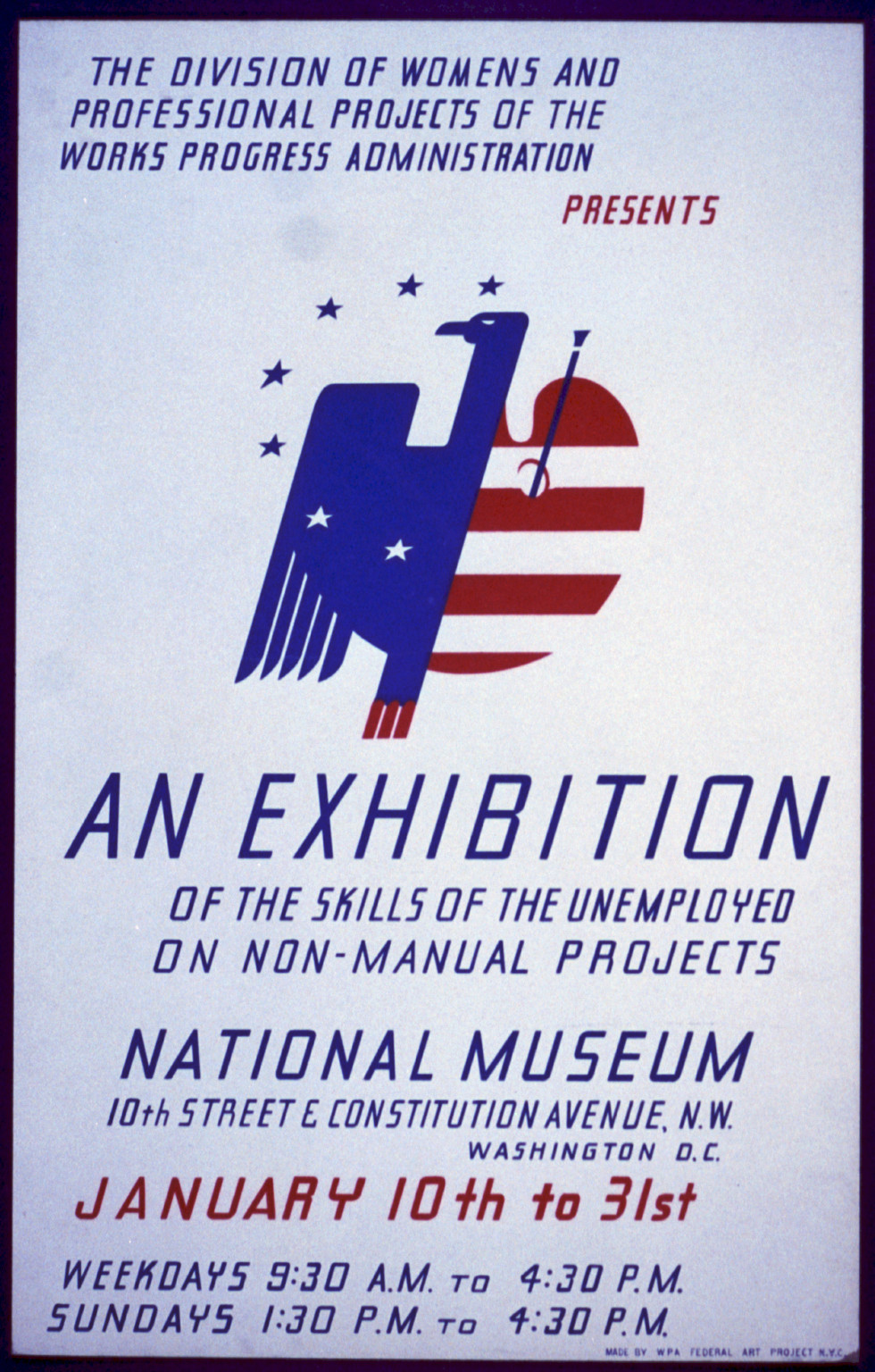The Division of Womens and Professional Projects of the Works Progress Administration, 1936 — vintage poster