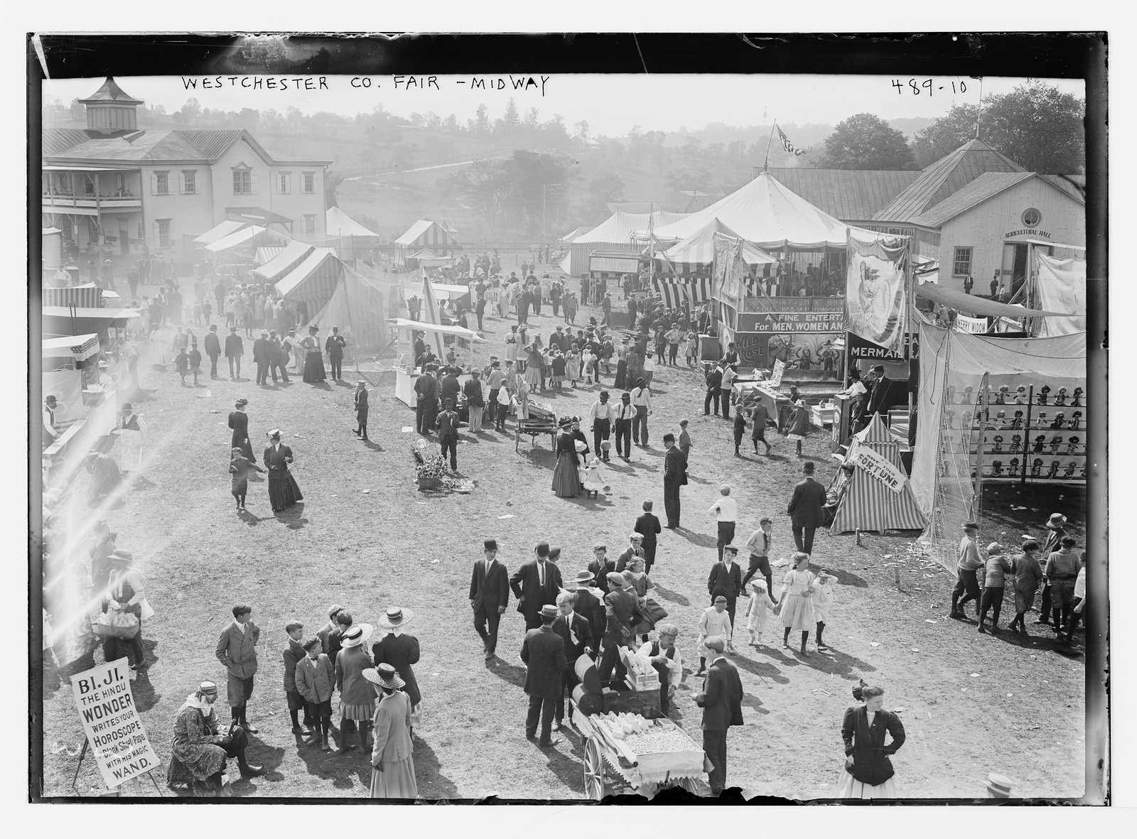 Westchester County Fair, crowd and booths, New York, n/a — historic photograph