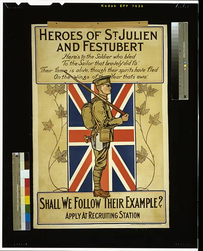 Heros of St. Julien and Festubert ... shall we follow their example?