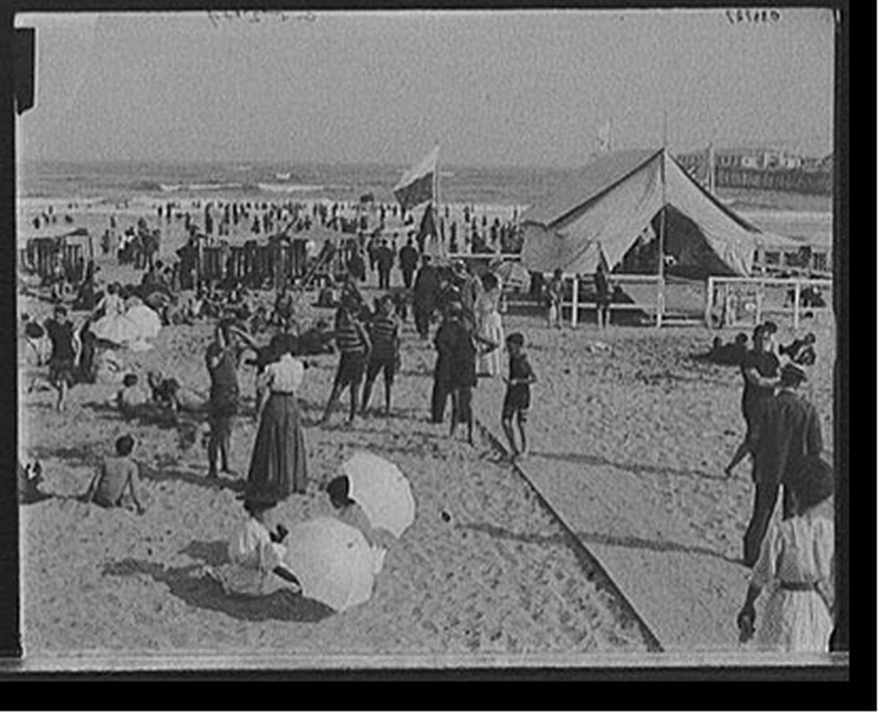 [Bathing at Atlantic City, N.J.], [between 1905 and 1920] — historic photograph