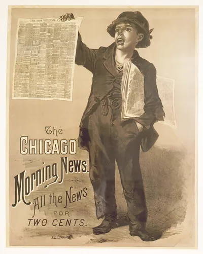 The Chicago Morning News--All the news for two cents / Shober & Carqueville lith., Chicago.