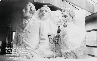 Gutzon Borglum's Model Of Mt. Rushmore Memorial--Washington, Jefferson, Roosevelt & Lincoln