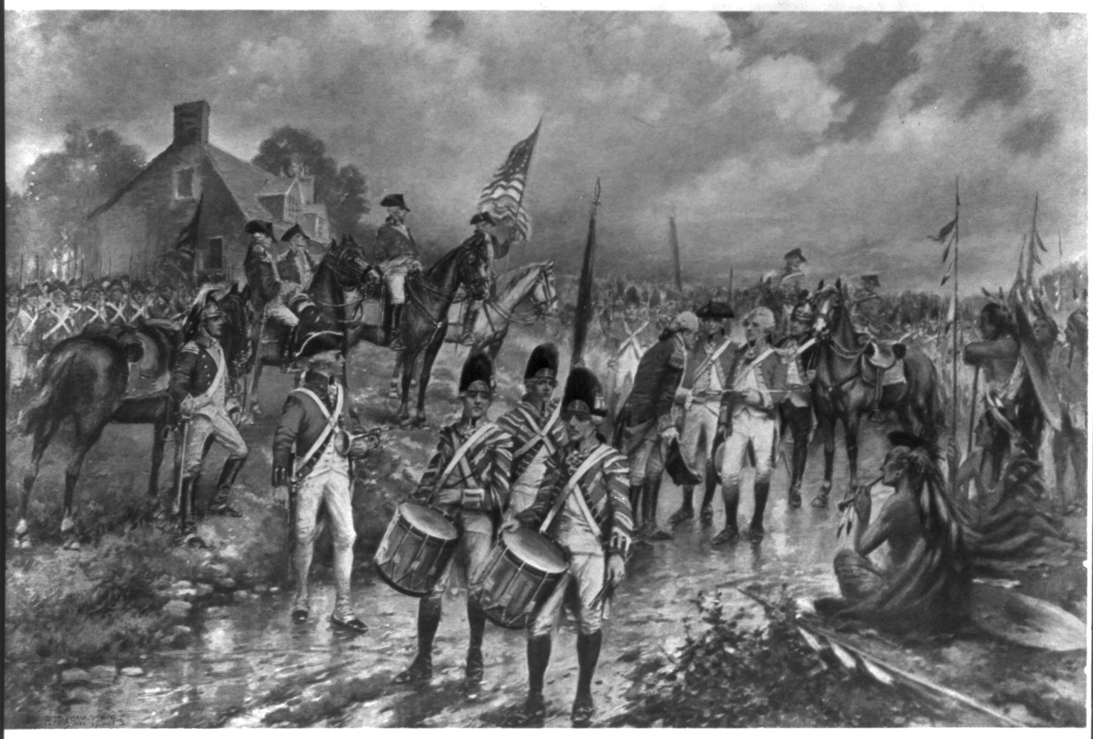 [Burgoyne's surrender at Saratoga] / Percy Moran., c1911. — historic print