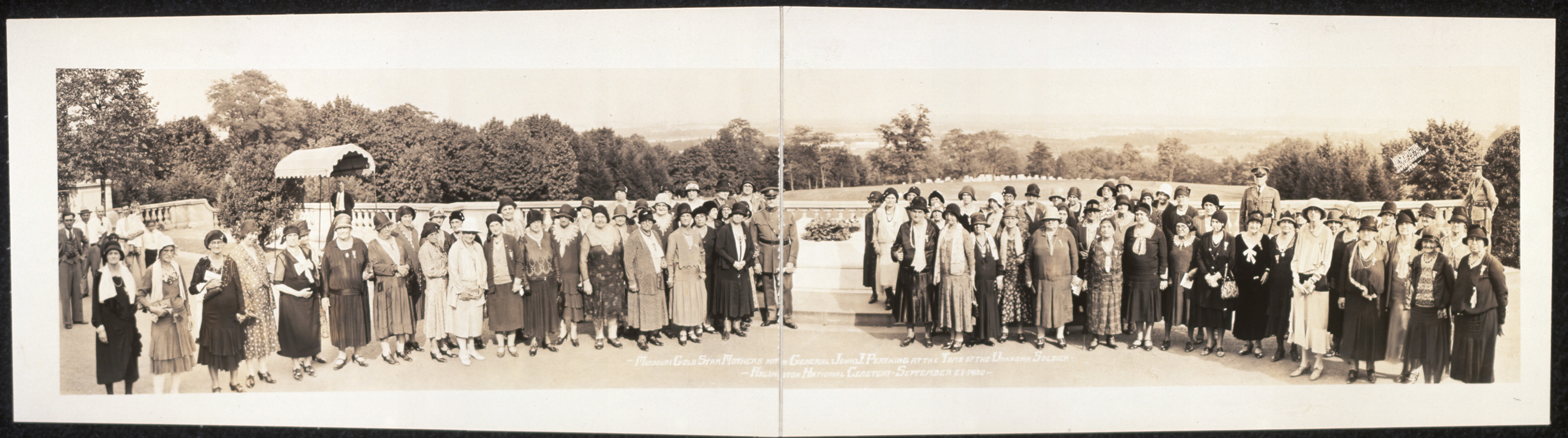 Pershing & Mothers Arlington Cmtry, Virginia, 1930, 1930 — historic image