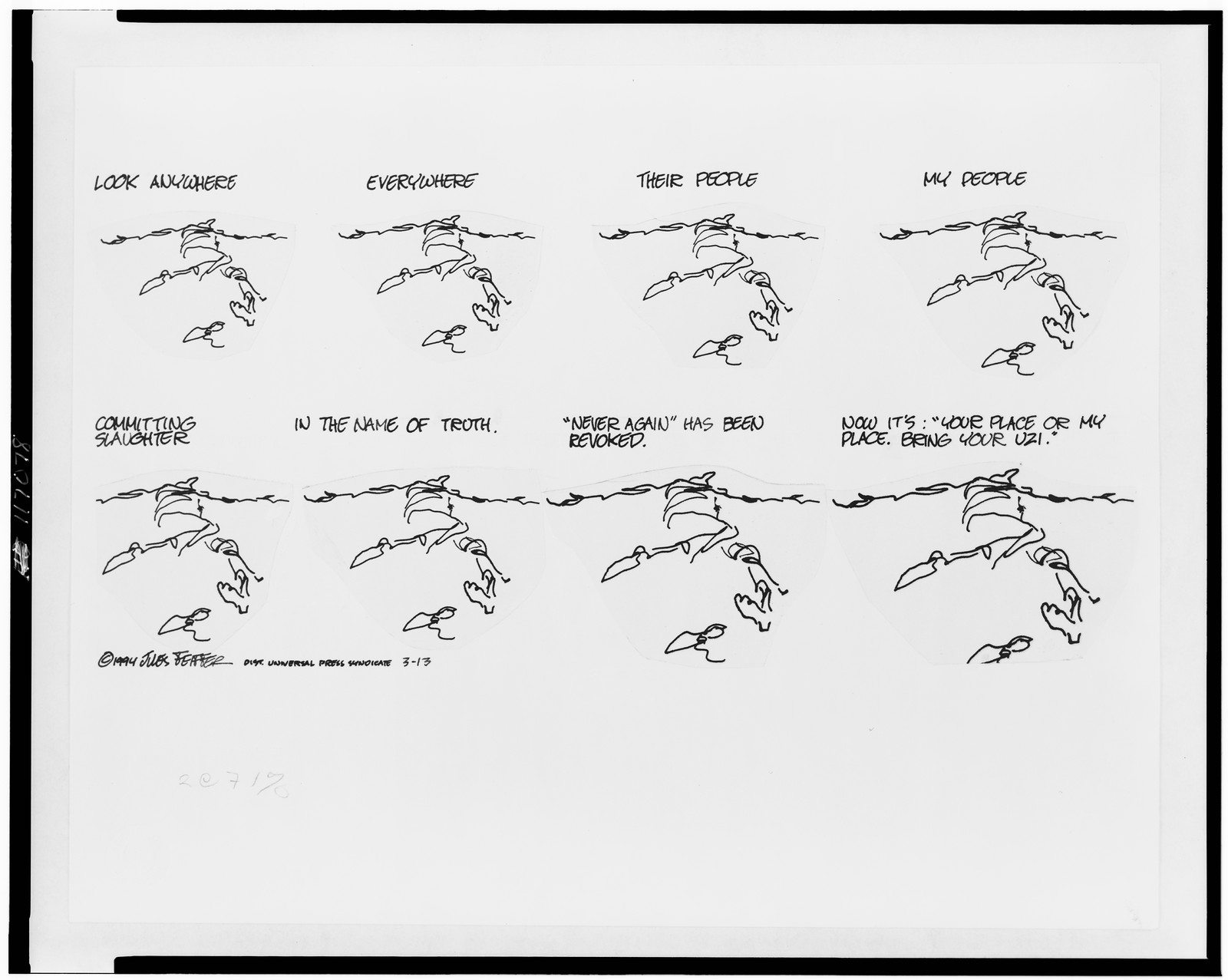 Feiffer. Look anywhere / Jules Feiffer. — historic drawing