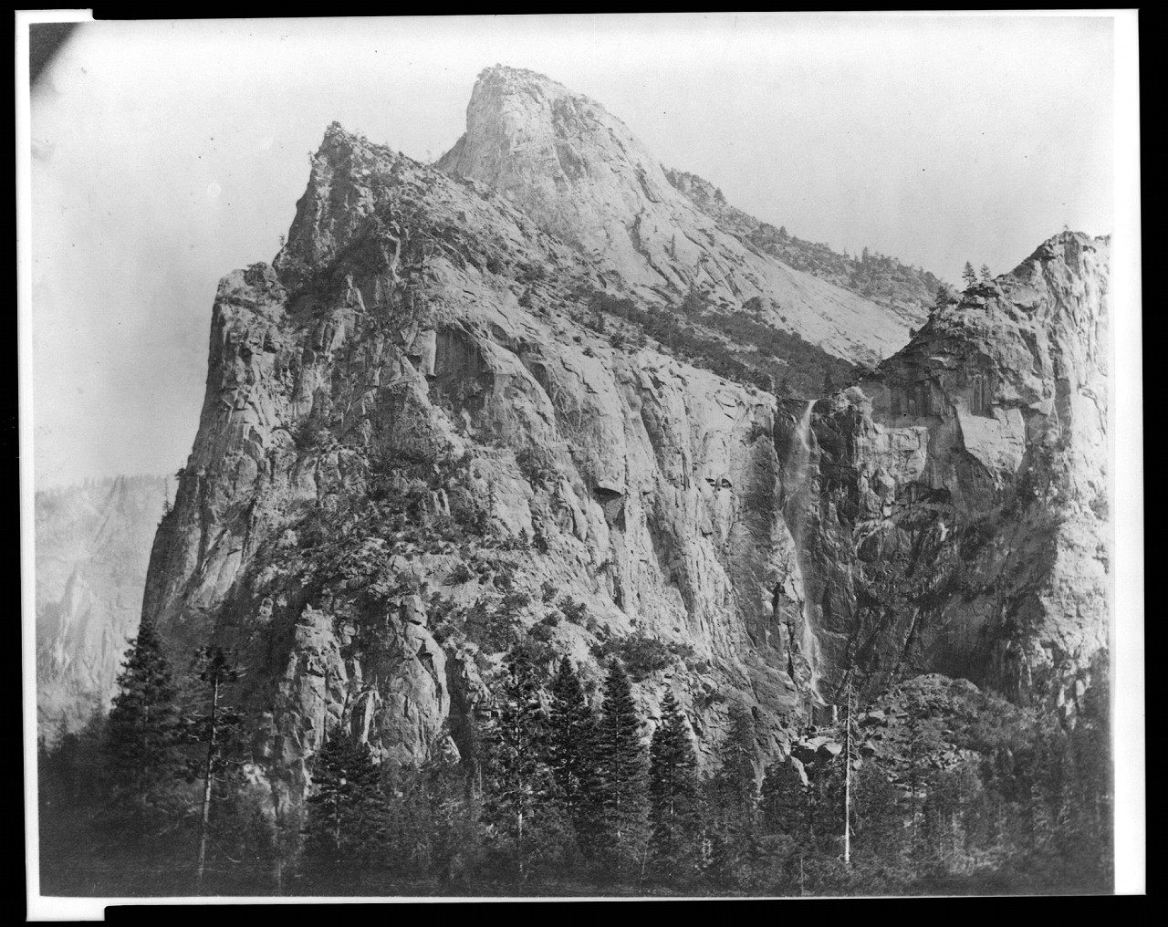 [Bridalveil Fall from Cathedral Trail, Yosemite National Park, Calif.], [ca. 1860] — historic photograph