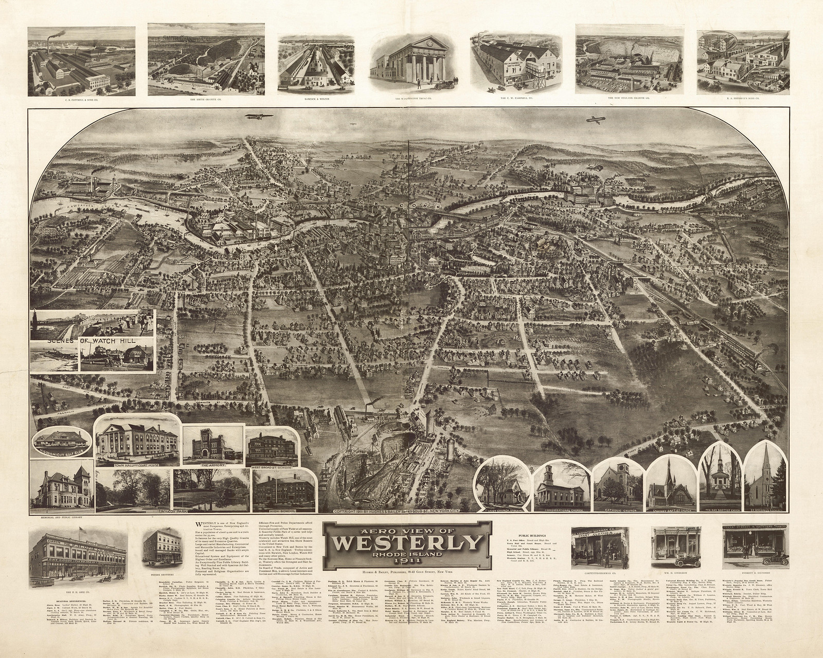 Westerly, Rhode Island, 1911, 1911 — antique map