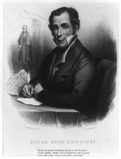 Major Jack Downing! / from the Painting by J[oseph] T. Harris ; Lith of Endicott & Sons [New York].