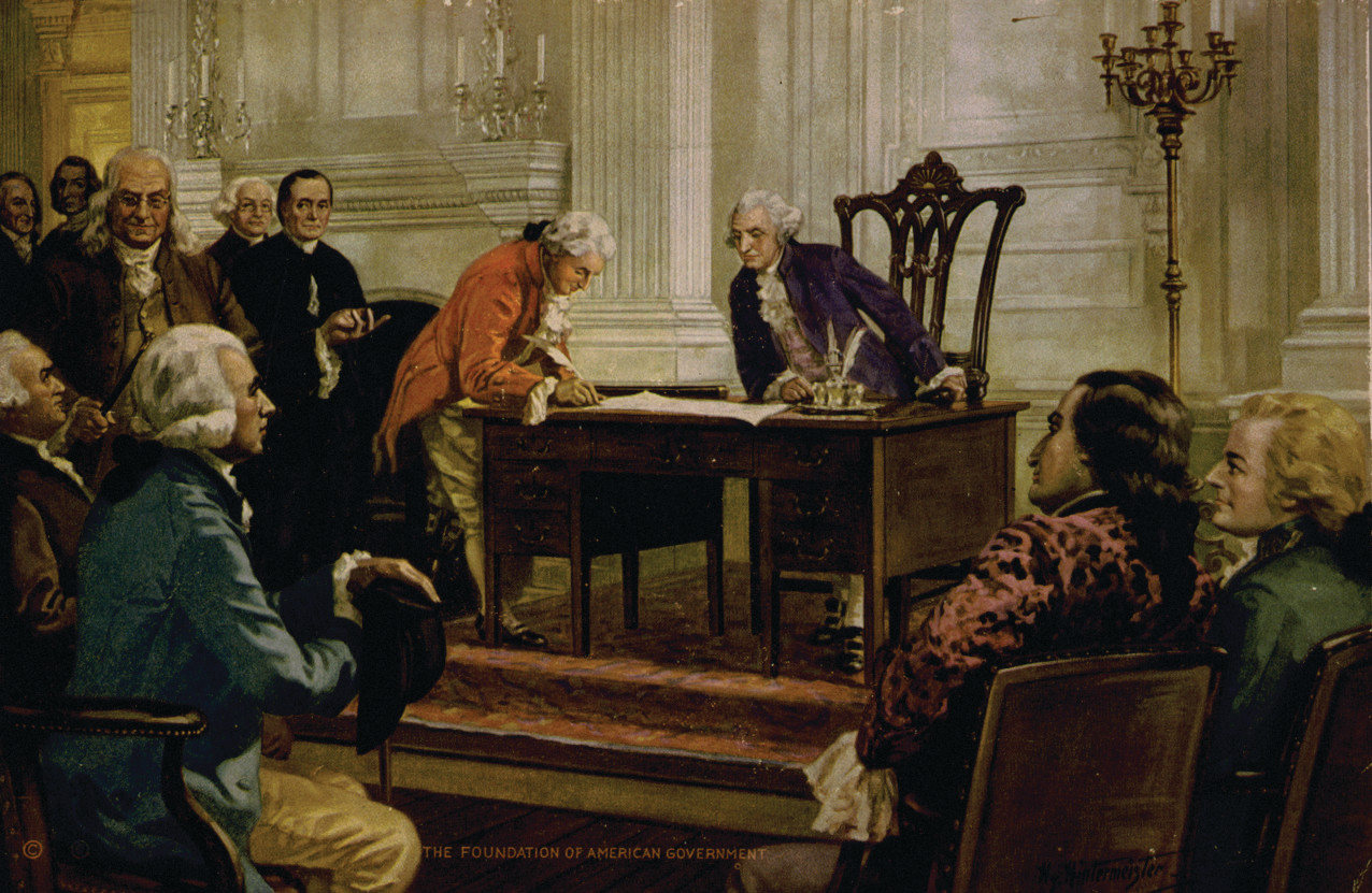 The Foundation of American Government, c. 1925 — historic print