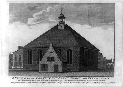 A view Protestant Dutch church Albany