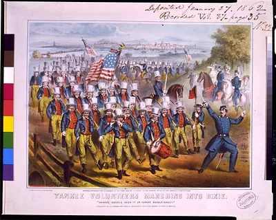 Yankee volunteers marching into Dixie / J.H. Bufford's lith., Boston.