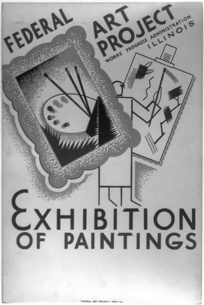 Exhibition of paintings - Federal Art Project Works Progress Administration Illinois