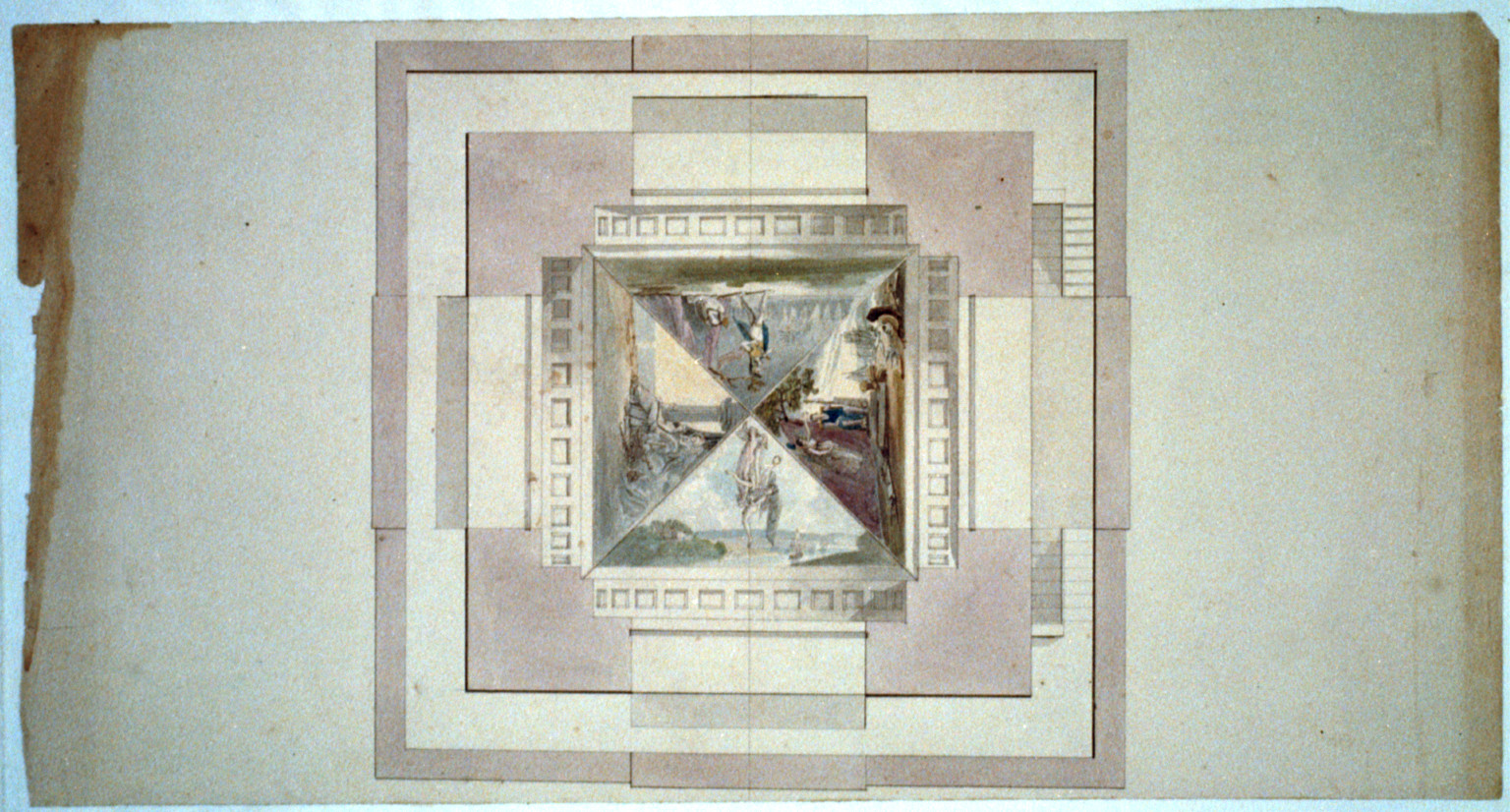 [Monument (Washington Monument") D.C. Reflected ceiling plan]", [between 1799 and 1800] — historic drawing