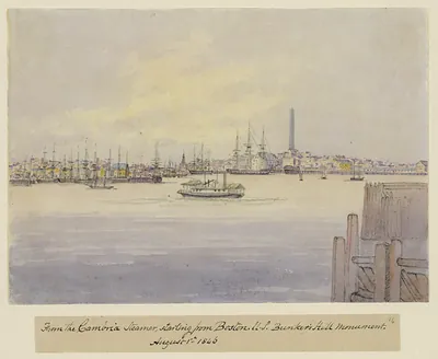From the Cambria steamer, starting from Boston, U.S. Bunker's Hill Monument