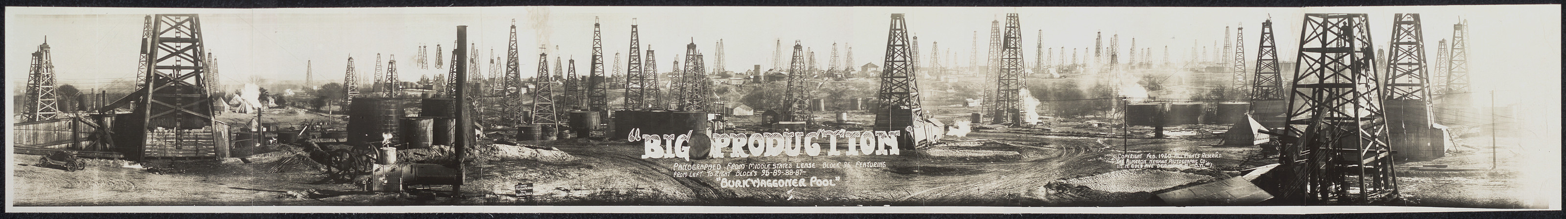 block 96 Burkwaggoner Pool Oil Field, Texas, 1920, 1920 — historic image