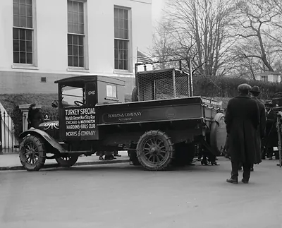 Turkey Special truck delivering a turkey to the White House