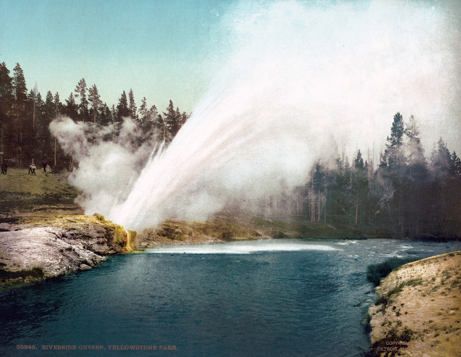 Riverside Geyser, Yellowstone Park — historic image