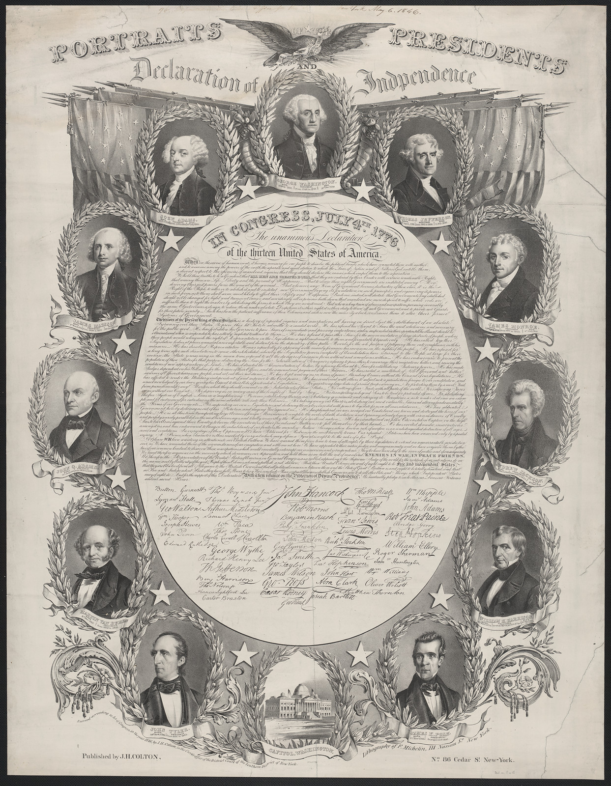 Portraitsofthepresidentslithog — historic image