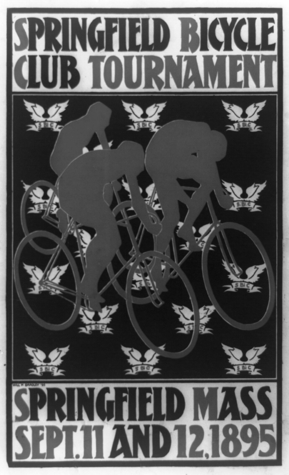 Springfield Bicycle Club Tournament, Springfield, Mass., Sept. 11 and 12, 1895 / Will H. Bradley., [18]95. — vintage poster