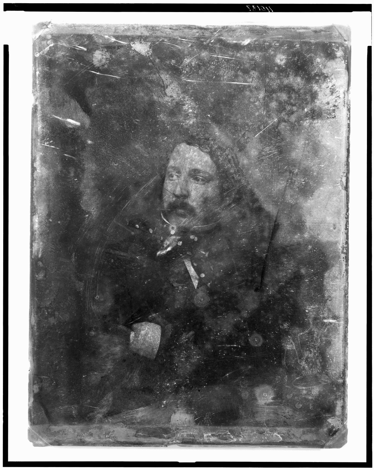 Unidentified man, daguerreotype portrait, 1851 — historic photograph