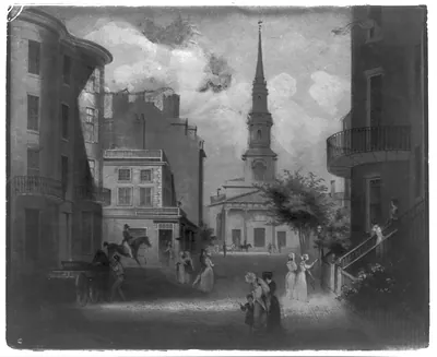 Old church green of Boston