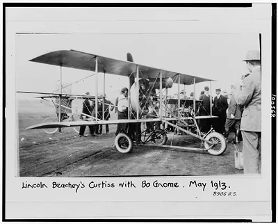 Lincoln Beachey's Curtiss with 80 Gnome