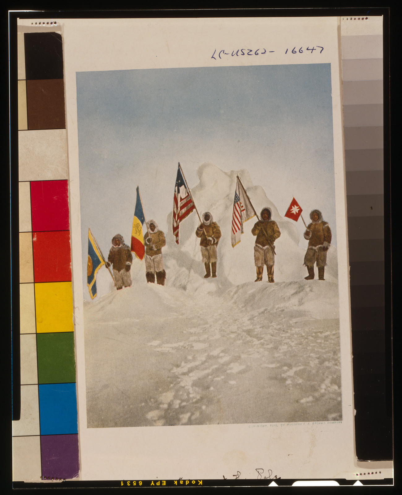 The five flags at the Pole, [1909], c1910. — historic print