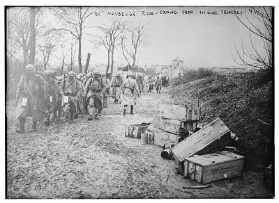 On Maubeuge Rd. -- coming from 1st line trenches