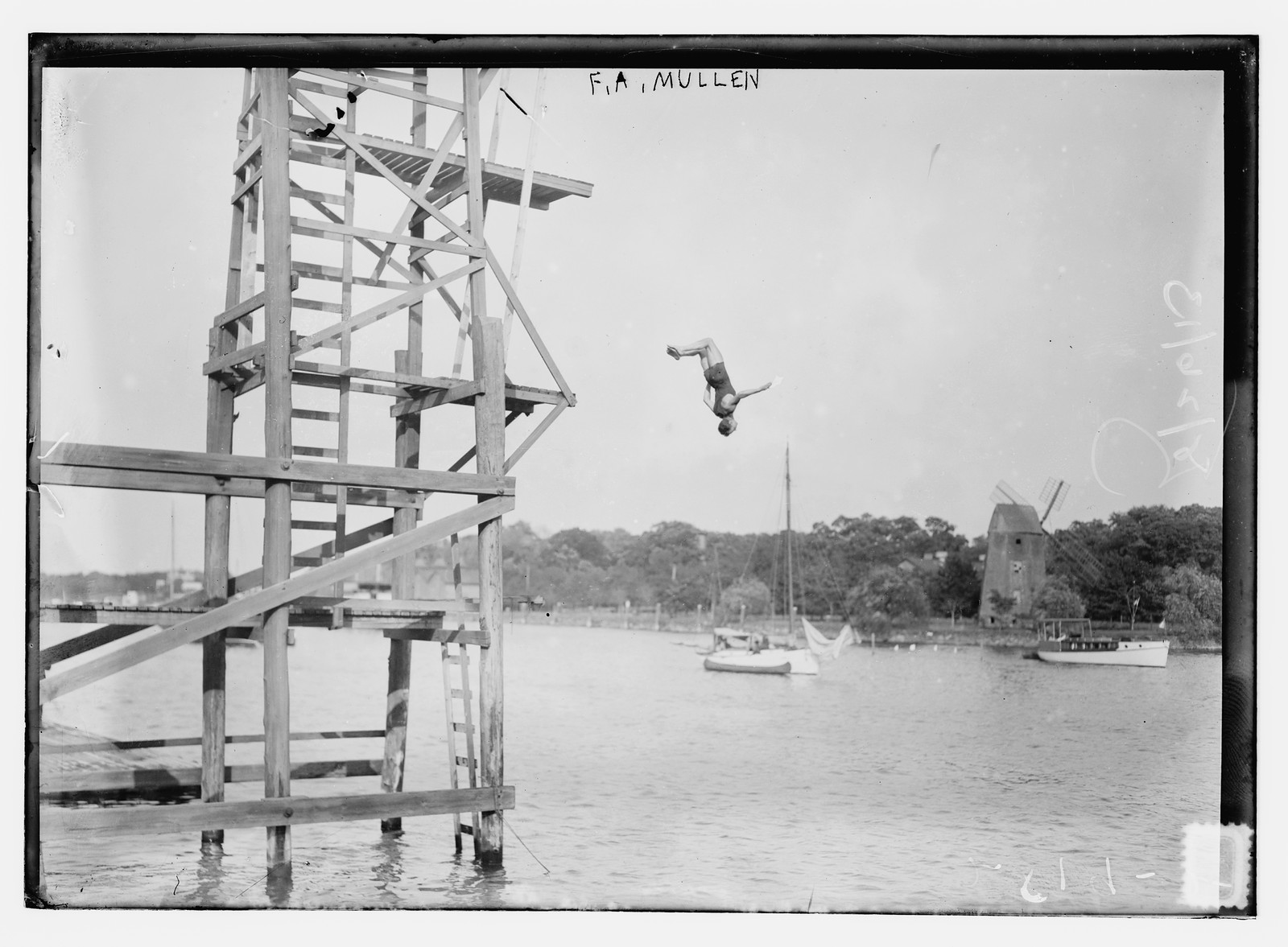 F.A. Mullen - diving, n/a — historic photograph