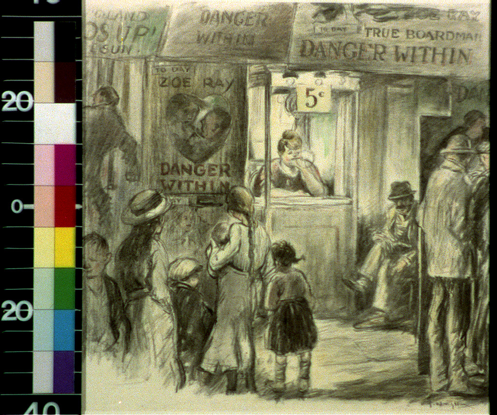 On the east side melodrama flaunts its eternal lure — historic drawing