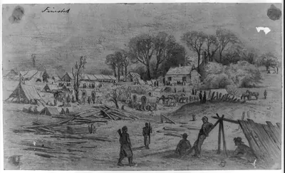 [Field hospital of the 5th Corps (Genl. Warren) at Spotsylvania Court House, Va.] / EF.