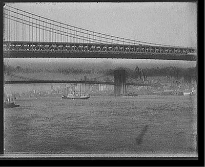 [Under the Manhattan and Brooklyn bridges, New York, N.Y.]